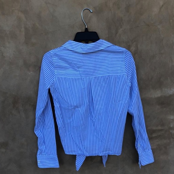 Tie Front Striped Shirt - Picture 3 of 3